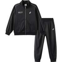 亚瑟士 儿童26年针织套装立领外套长袖长裤套装复古潮流331261042315