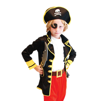 欢乐派对万圣儿童男童服装海盗装扮cos服饰舞会表演演出男孩海盗船长衣服 儿童杰克海盗船长S码赠海盗刀