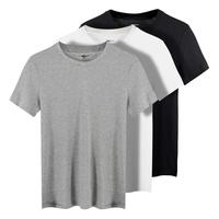 SEPTWOLVES 七匹狼 舒适家居系列 男士圆领T恤套装 96372 3件装(黑色+麻灰+白色) XXXL