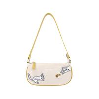 花间公主 女士尼龙单肩包 3042YT005 米白色 迷你