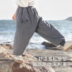 巴厘小猪 儿童羊羔绒裤子