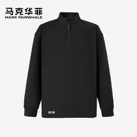 马克华菲 男款半拉链长袖立领T恤 运动户外休闲上衣