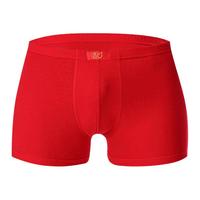 Langsha 浪莎 男士平角内裤袜子套装 QQ5588 组合A款 4件套(内裤*2+袜子*2) 红色 XL