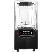 松泰Blender沙冰机商用隔音料理机静音搅拌机奶茶店带罩冰沙碎冰机榨 带罩沙冰机