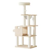 Wink honey实木猫爬架 大型猫树猫窝一体剑麻垫抓板猫玩具 实木爬架 【热销】五层实木猫爬架