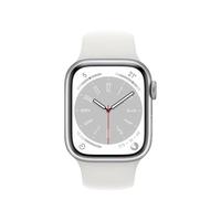 Apple 苹果 Watch Series 8 智能手表 41mm GPS+蜂窝网络款 银色不锈钢表壳 白色运动型表带（GPS、血氧、ECG）