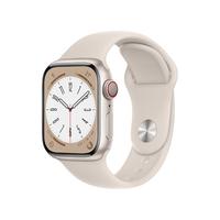 Apple 苹果 Watch Series 8 智能手表 41mm GPS+蜂窝网络款 金色不锈钢表壳 星光色运动型表带（GPS、血氧、ECG）
