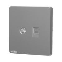 SIEMENS 西门子 皓彩系列 5UH26353NC02 超五类电脑+电视插座 深灰银