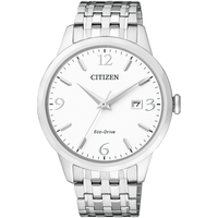 CITIZEN 光动能白盘日显钢带腕表 BM7300-50A