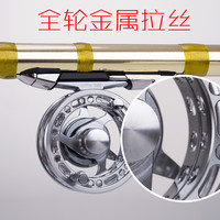 特诺海盛超轻前打轮全金属合金超轻带泄力手拨鱼线轮渔轮冬钓轮飞钓轮 褐色 7000