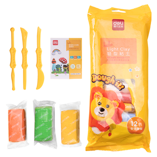 deli 得力 67850 儿童轻型黏土 12色