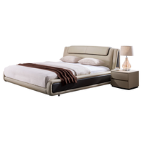 DeRUCCI 慕思 BCW1-109 简约框架皮床 米黄色 150*200cm