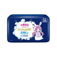 SPACE7 七度空间 少女系列 超净裸肌感超薄超长夜用卫生巾 33.8cm*4片