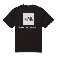 北面（The North Face）韩版经典LOGO短袖户外男女透气T恤休闲棉质圆领潮流半袖 NT7UN56A黑色 90(S)