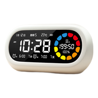 得力（deli）彩屏可视计时器儿童开学玩具时间管理器闹钟开学白 计时器/白