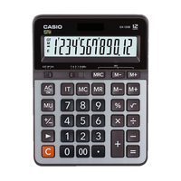 CASIO GX-120B太阳能12位数 台式商务 办公计算器 金属面板 金属灰