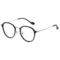 目匠 8076 亮黑色玫瑰金钛眼镜框+1.67折射率 防蓝光镜片