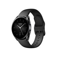 Xiaomi 小米 Watch S2 智能手表 42mm 银色不锈钢表壳 黑色硅胶表带（北斗、GPS、血氧）