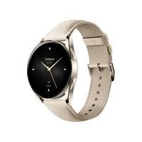 Xiaomi 小米 Watch S2 智能手表 42mm 浅金色不锈钢表壳 浅杏色真皮表带（北斗、GPS、血氧）