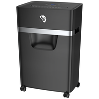 HP 惠普 5级保密多功能专业商用办公碎纸机（连续碎30分钟 单次8张 20L 可碎卡/订书钉)黑金款B2008MC