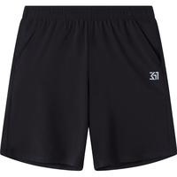 361°儿童短裤2024夏季男女童3-12岁透气运动裤梭织五分裤 黑 140 经典黑