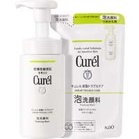 珂润 润浸控油保湿洁颜泡沫+补充装