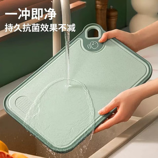 爱仕达（ASD）抗菌菜板 抗菌PP双面砧板 防滑切菜切肉水果辅食案板面板 【31.5*21.5*0.8cm】