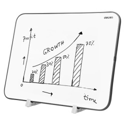 得力工具 得力40*30cm黑色桌面手持小白板