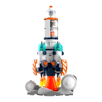 JAKI 佳奇 Q版太空潮玩系列 JK8508 太空探月火箭