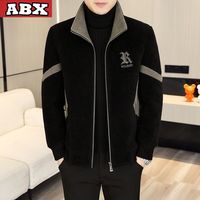 A.B.X 男士立领加绒短款夹克