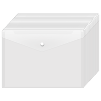 齐心 C310E 塑料按扣文件袋  透明 20只