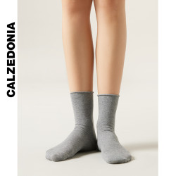 Calzedonia 卡泽意袜春夏女士纯色休闲翻口堆堆袜中筒短袜DC0093