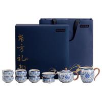 京东京造 整套茶具 缠枝莲黄汝窑茶壶功夫茶具套装莲蔓延香10件套礼盒装