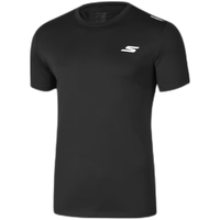 斯凯奇速干T恤男运动跑步训练服短袖女速干衣服 碳黑/0018(男款) XL