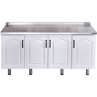 温鑫福厨房橱柜不锈钢橱柜组装简易橱柜租房用家用经济型灶台柜简易橱柜 60/80-双门双抽款