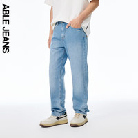 ABLE JEANS【直筒裤】25宽松复古男士通勤水洗直筒裤牛仔裤男休闲潮流 天晴蓝 36 /36