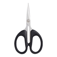 德贤(DEXIAN)120mm小剪刀 剪纸家用生活办公事物剪子小巧便捷不锈钢剪刀 黑S004