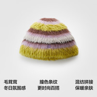 PLUS会员：蕉内 502Color女士渔夫帽子撞色秋冬季洋气户外冬天防寒防风时尚休闲帽 涧蓝叶绿 均码