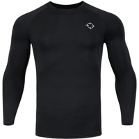 准者衣男子秋冬运动篮球透气速干高弹紧身衣长袖打底压缩衣服 134纯正黑 L