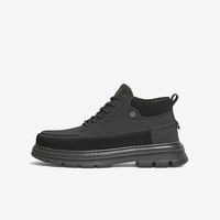 他她短靴男靴工装鞋真皮加绒厚底马丁靴秋冬VEL01DD3 黑色绒里-MFV01DM4 38