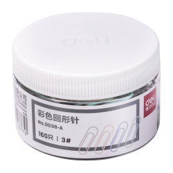 得力 29mm莫兰迪彩色回形针金属 资料收纳整理用品160枚/筒 办公文具 0038-A plus