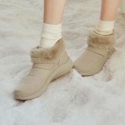 斯凯奇 加绒毛毛领轻质中高帮雪地靴女靴 167980