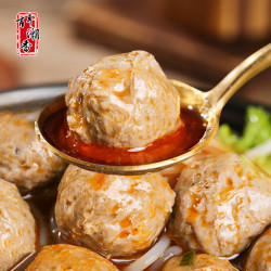 百年潮香 牛肉丸牛筋丸双拼肉含量90%1600g/内8包