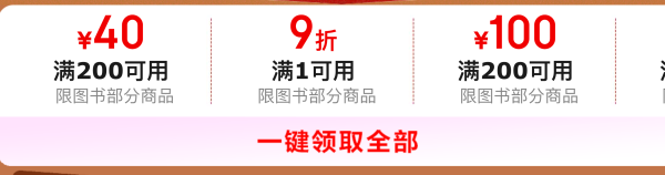 京东图书礼遇季会场 跨店直降88折!
