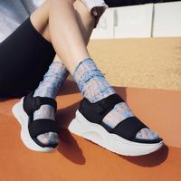UGG 春季女士舒适坡跟厚底可调节束带休闲凉鞋 1170552黑色
