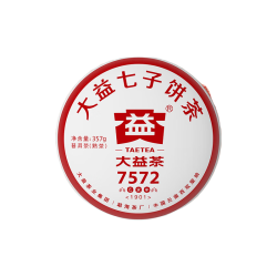 大益 茶叶普洱茶  7572经典标杆熟茶357g  普洱口粮茶 茶叶自饮 4年陈（2201批次）单饼357g*1饼