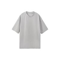 無印良品 MUJI（無印良品 ）男式 凉感珠地网眼宽版T恤 男士短袖打底衫 ABA91C3S 灰色 XXS-XS