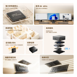 MINIS FORUM UM760 Slim 锐龙R5-7640HS 迷你主机电脑