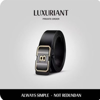 商务男士金色B轻奢潮流商务时尚高档皮带男休闲百搭GM