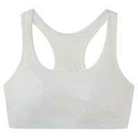 怡兰芬少女文胸背心式一体美背无钢圈薄款透气大学生运动内衣 米白 L(适用于A80/B80)